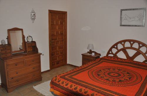 Schlafzimmer der Gartenwohnung